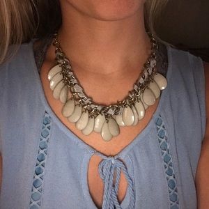 Gray statement necklace!